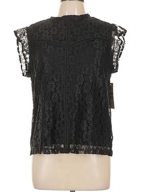 NWT Nanette Lepore Black Lace Blouse